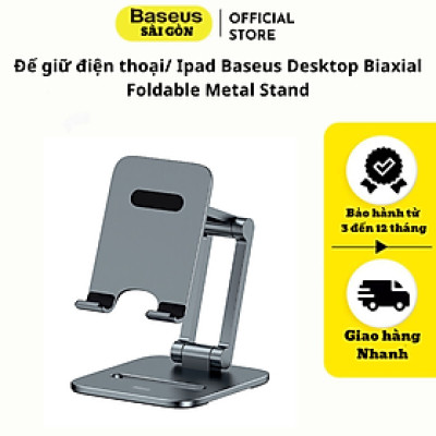 Đế giữ điện thoại/ Ipad Baseus Desktop Biaxial Foldable Metal Stand LUSZ- Hàng chính hãng