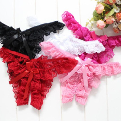  Quần lót lọt khe kết ren Quyến rũ sang trọng - Màu hồng