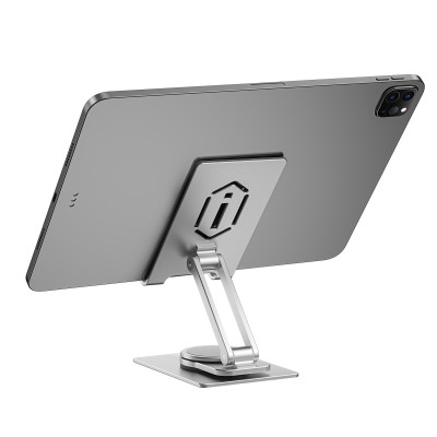 Kệ Wiwu Desktop Rotation Stand Zm107 Cho Điện Thoại, Ipad Làm Bằng Nhôm Nguyên Khối, Xoay 360 Độ, Có Thể Gập Lại - Hàng Chính Hãng