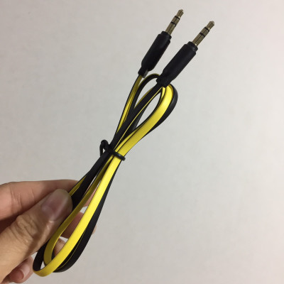 Cáp âm thanh AUX 2 đầu 3.5 mm cho điện thoại laptop hoco UPA16 dây dẹp 1m _ Hàng chính hãng