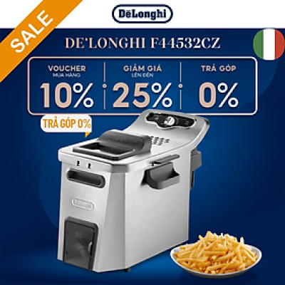 Nồi chiên ngập dầu DeLonghi Premium Fry F44532CZ 5 lít - 3200W - Điều khiển điện tử - Hàng chính hãng