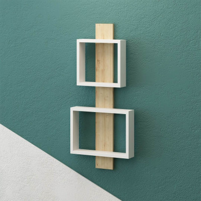 Kệ sách treo tường gỗ công nghiệp hiện đại SMLIFE Wooclix