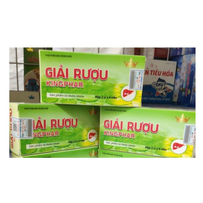 Viên uống Giải rượu Kingphar, hộp 8v, thanh lọc gan