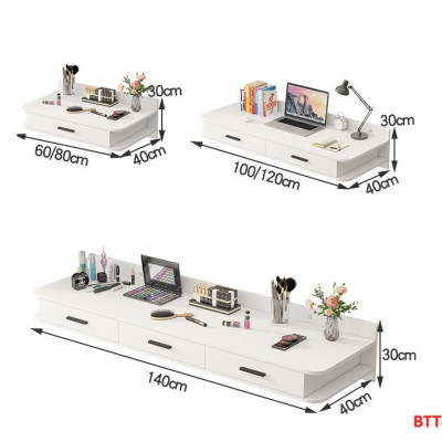 Bàn làm việc, bàn trang điểm treo tường bằng gỗ BTT402 - Nội thất lắp ráp Viễn Đông Adv 