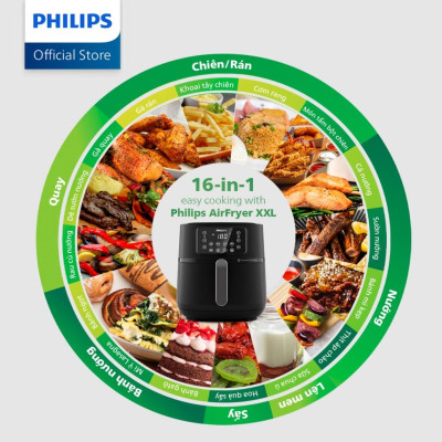 Nồi chiên không dầu Philips Hd9285/90, 7.2Lit - 2000w, Hàng Chính Hãng