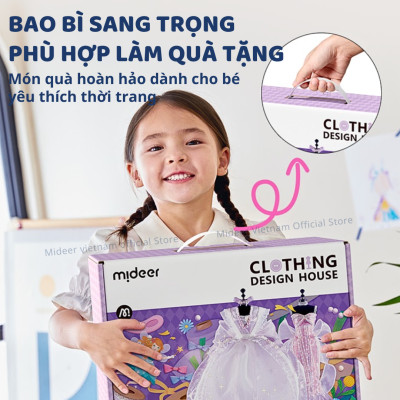 Đồ chơi thiết kế thời trang DIY cho bé gái  5 6 7 8 9 tuổi may vá Mideer Clothing Design House