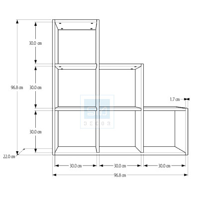 Kệ Gỗ Trang Trí Treo Tường Pilot Màu Trắng SIB Decor KT201