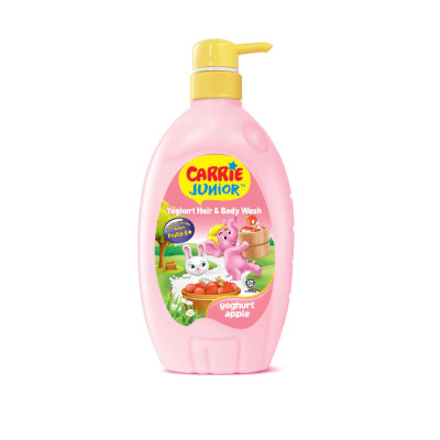Chai Sữa Tắm Gội cho bé Carrie Junior Yoghurt hương trái cây thiên nhiên 700g