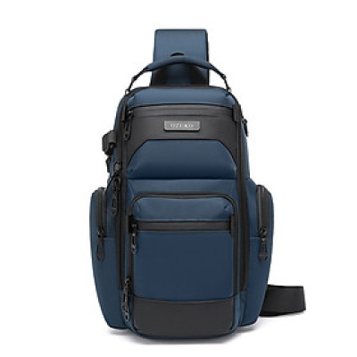 Túi đeo chéo thời trang OZUKO Nhiều túi Dung tích lớn Túi đeo vai nam chống nước ngoài trời đa chức năng