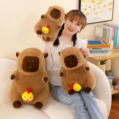 Thú nhồi bông capybara ciu gà đáng yêu - Size từ 35cm đến 65cm - Quà tặng gấu bông capybara có ciu hình gà kéo ra được.
