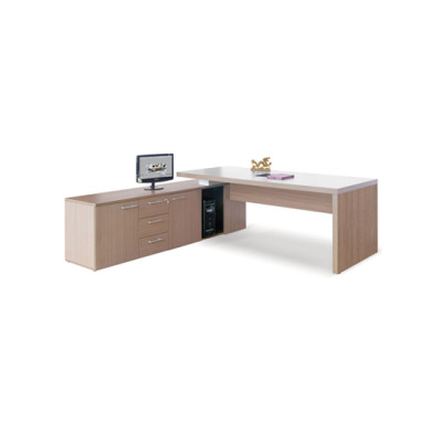 Bàn làm việc giám đốc gỗ công nghiệp Juno Sofa NT 190 BLD01 220 x 220 x 75 cm