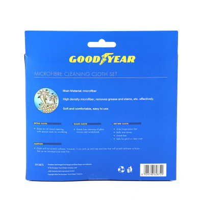 Combo 3 Khăn Vệ Sinh Chuyên Dụng GOODYEAR GY-2872 Rửa Xe Lau Kính Lau Sạch Toàn Diện - Nhập Khẩu Chính Hãng