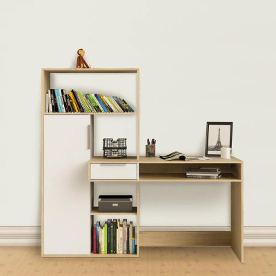 Bàn làm việc cá nhân liền kệ giá sách tiện dụng SMLIFE Daniela