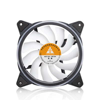 Quạt tản nhiệt, Fan Case Led Golden Field Ring+inner RGB (FIX) - S01 RGB cao cấp , các mầu cố định hiệu ứng _ Hàng chính hãng