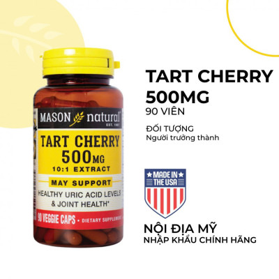Viên Hỗ Trợ Giảm Acid Uric Mason Natural Tart Cherry Hỗ Trợ Sức Khoẻ Xương Khớp 90 Viên/Hộp