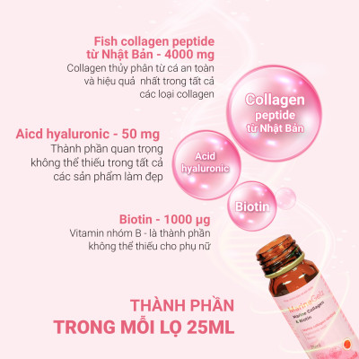 Nước uống Collagen MarineGelz 4000mg ngăn ngừa lão hóa, trẻ hóa làn da - (10 lọ x 25ml)