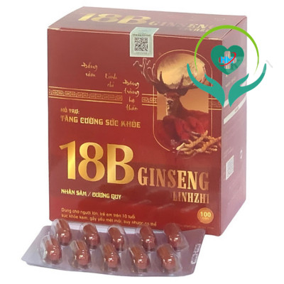 ￼Viên uống 18B - Gingseng - Lingzhi, Vinaphar, hộp 100 viên, tăng cường sức khoẻ