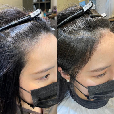 Kem duỗi ép tóc mái che hói, bò liếm, giúp tóc con vào nếp làm tại nhà, salon BRITISH M Contouring Perm 1