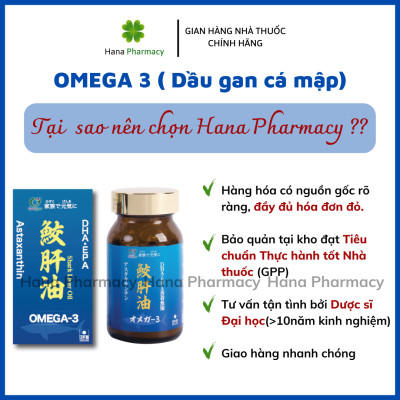 [Nhập khẩu chính hãng] Viên uống dầu gan cá mập Omega 3 bổ não, tim mạch, mắt, chống oxy hóa vượt trội