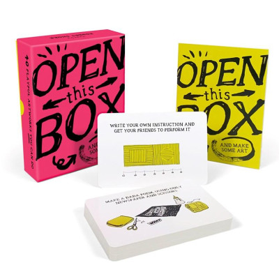 Sách - Open This Box And Make Some Art - 40 Playful Artworks You Can Do by Robert Shore (UK edition, Cards)