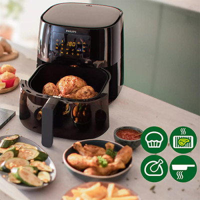 Nồi chiên không dầu điện tử Philips 6.2 lít HD9280/90 - Hàng chính hãng
