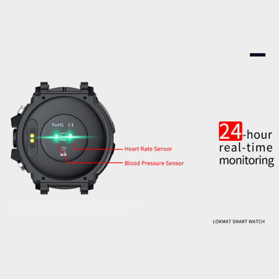 Đồng hồ thể thao thông minh LOKMAT ATTACK 2 Màn hình cảm ứng toàn phần TFT 1.28 inch BT5.1 IP68 Chống nước 10 chế độ