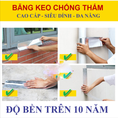 combo 2 cuộn Băng Keo chống Thấm siêu dính cao cấp Bosui nhật bản khổ 5cm x 5m