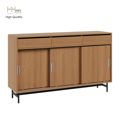 [Happy Home Furniture] LUCA, Tủ lưu trữ 3 cánh lùa - Chân sắt, 150cm x 40cm x 90cm ( DxRxC), TCL_016