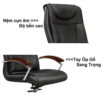 Ghế Văn Phòng Dành Cho Sếp PVC Cao Cấp, Lưng Cao AZP-224A - Hàng Nhập Khẩu 100%