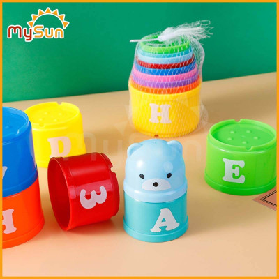 Đồ chơi xếp tháp chồng cốc thông minh giáo dục trí tuệ  cho bé học tập đếm số và chữ cái cho bé MySun