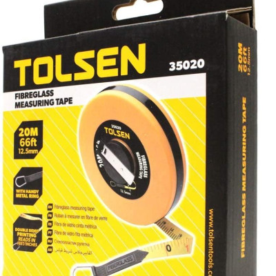 THƯỚC DÂY NHỰA 20M,30M,50M  *12.5mm TOLSEN 35020, 35022 , 35023- HÀNG CHÍNH HÃNG