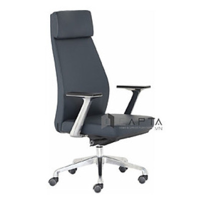 Ghế xoay văn phòng dành cho Giám đốc CM4407-P Nội thất Capta Ghế Lãnh đạo da PVC cao cấp chân xoay tay nhôm Office Chair 