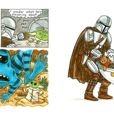 Sách - Star Wars: The Mandalorian and Child by Jeffrey Brown (UK edition, Hardcover)