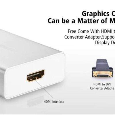 Ugreen UG4022940229TK 80CM Cáp chuyển USB 3.0 sang HDMI cao cấp - HÀNG CHÍNH HÃNG