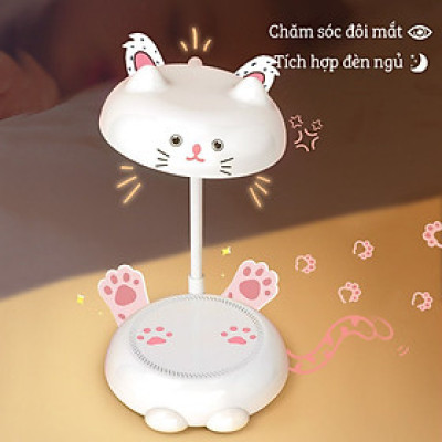 Đèn Bàn Học Đọc Sách Cho Bé FEIDASH TB27S - Chống Lóa, Chống Mỏi Mắt, Bảo Vệ Đôi Mắt Bé Khỏi Cận Thị - Họa Tiết Hình Mèo Con Cực Dễ Thương Tạo Cảm Giác Thích Thú Khi Ngồi Học - Điều Khiển Bằng Phím Cảm Ứng - Chế Độ Hẹn Giờ Tắt Tiện Dụng - Sạc USB An Toàn