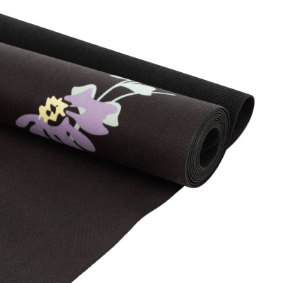 Thảm tập yoga du lịch cao cấp chính hãng Yvonne dày 1,5mm gấp gọn, bề mặt nhám, siêu bám, ưa mồ hôi, dễ vệ sinh, chất liệu cao su tự nhiên, kích thước 183cm x 66cm, nặng 1,2kg, foldable travel yoga mat with best grip, anti-slipping surface