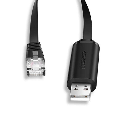 Ugreen UG50773CM204TK 1.5M màu Đen Cáp lập trình Console USB 2.0 sang LAN dương - HÀNG CHÍNH HÃNG