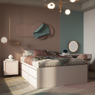 [Happy Home Furniture] SWEETY, Giường ngủ 4 ngăn kéo, GNG_077, GNG_078, GNG_079, GNG_080