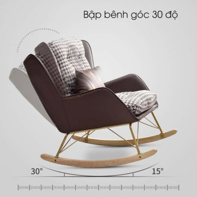 Ghế sofa bập bênh kèm đôn thư giãn tại nhà GH01