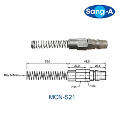 Đầu nối nhanh khí nén MCN-S  Sang A (Hàn Quốc)