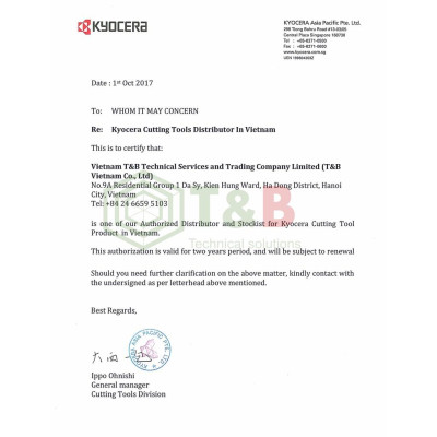 Cán dao phay D12 Kyocera Model MEC12-S12-11