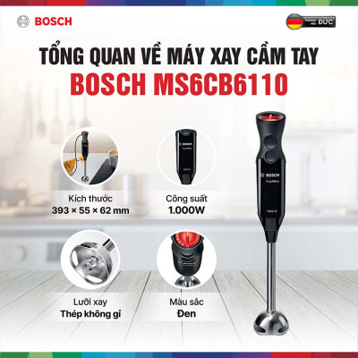 MÁY XAY CẦM TAY BOSCH MS6CB6110 ERGOMIXX 1000W Hàng chính hãng