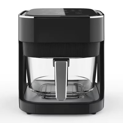 Nồi chiên không dầu thủy tinh Mishio MK373 - Dung tích 7 lít lòng nồi không bong tróc gỉ sét - Hàng chính hãng