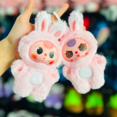 Móc khóa Baby Three đáng yêu - 15cm - Quà tặng móc khóa gấu bông bé ba tai thỏ cute