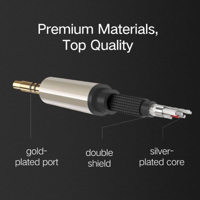 Ugreen UG40784AV125TK 8M màu Đen Cáp âm thanh 2 đầu 3.5mm dương đầu bọc kim loại cao cấp - HÀNG CHÍNH HÃNG