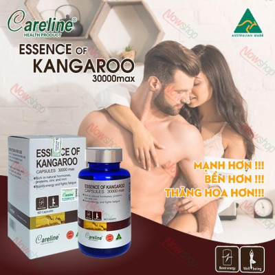Viên uống tăng cường sinh lý nam Careline Essence Of Kangaroo 30000max giúp bổ thận tráng dương Hộp 60 viên