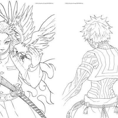 Sách - Demon Slayer: Kimetsu no Yaiba: The Official Coloring Book by Koyoharu Gotouge (UK edition, paperback)