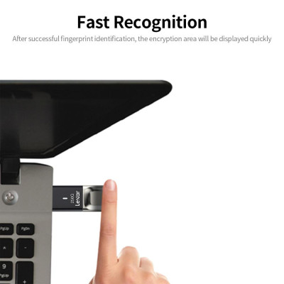 Lexar F35 256GB USB Flash Drive USB3.0 Metal Fingerprint Encryption U Disk 300MB/s Reading Speed for PC Laptop