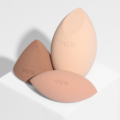 Set 3 bông phấn đa diện VACOSI VERSATILE MAKEUP BLENDER - BP42