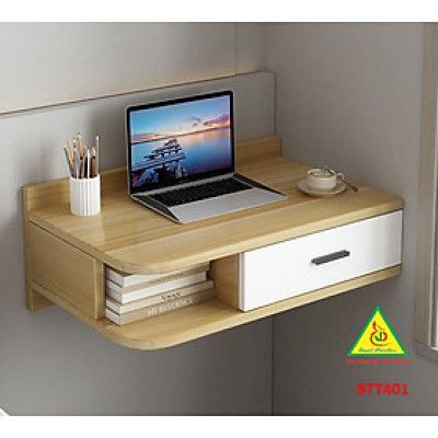 Bàn làm việc, bàn trang điểm treo tường bằng gỗ  BTT401 - Nội thất lắp ráp Viendong Adv